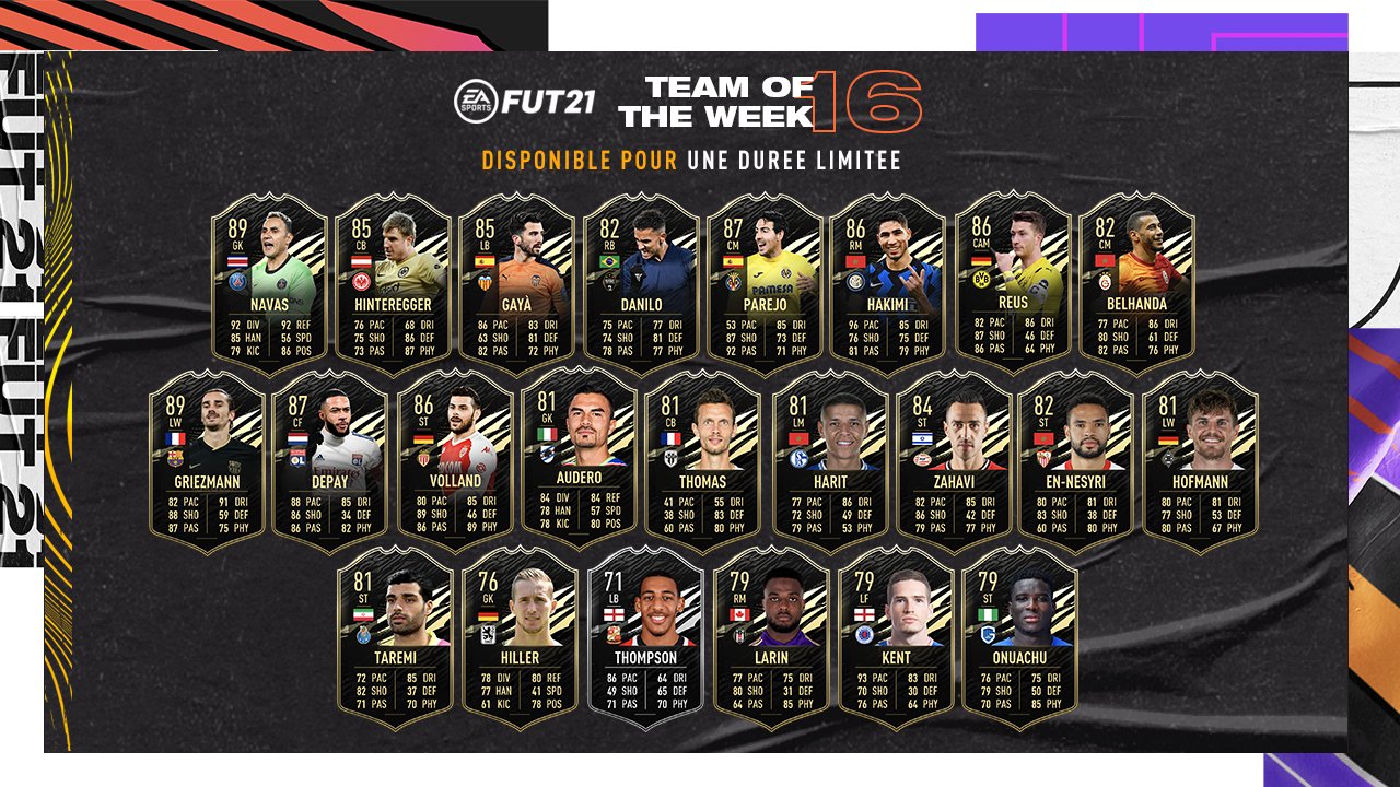 FIFA 21 Ultimate Team - Team of the Week 16