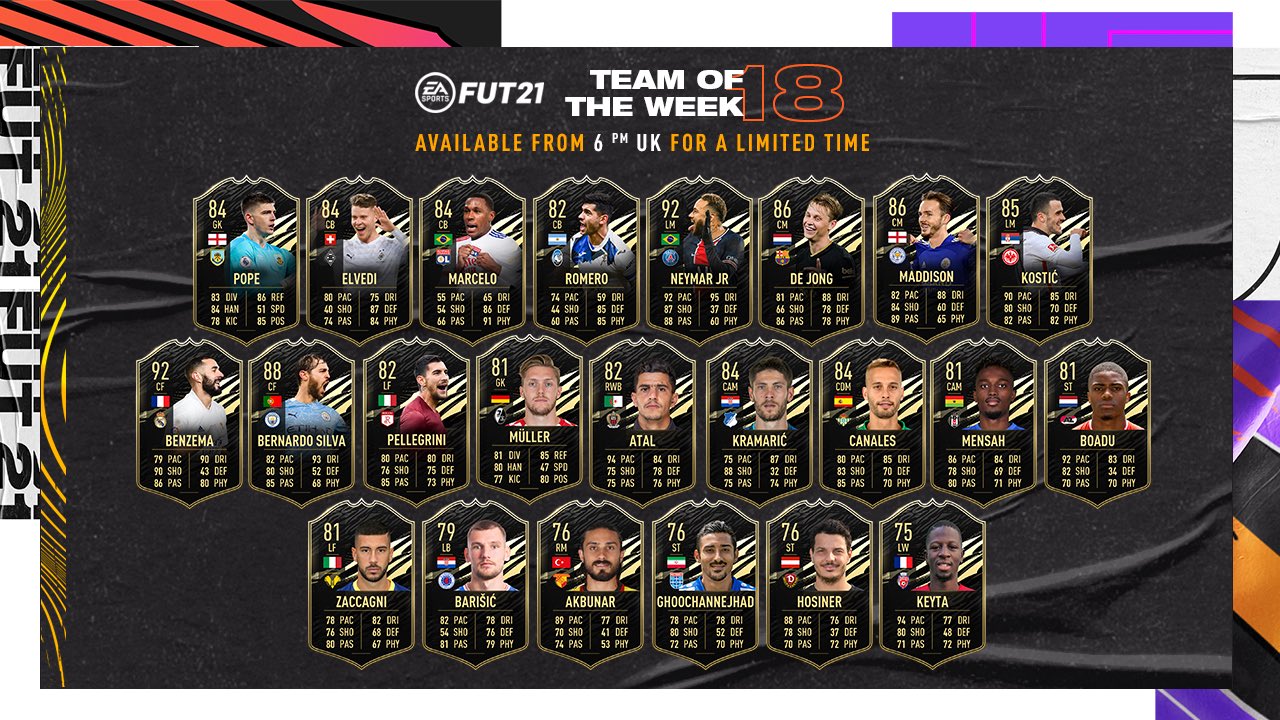 FIFA 21 Ultimate Team - Team of the Week 18