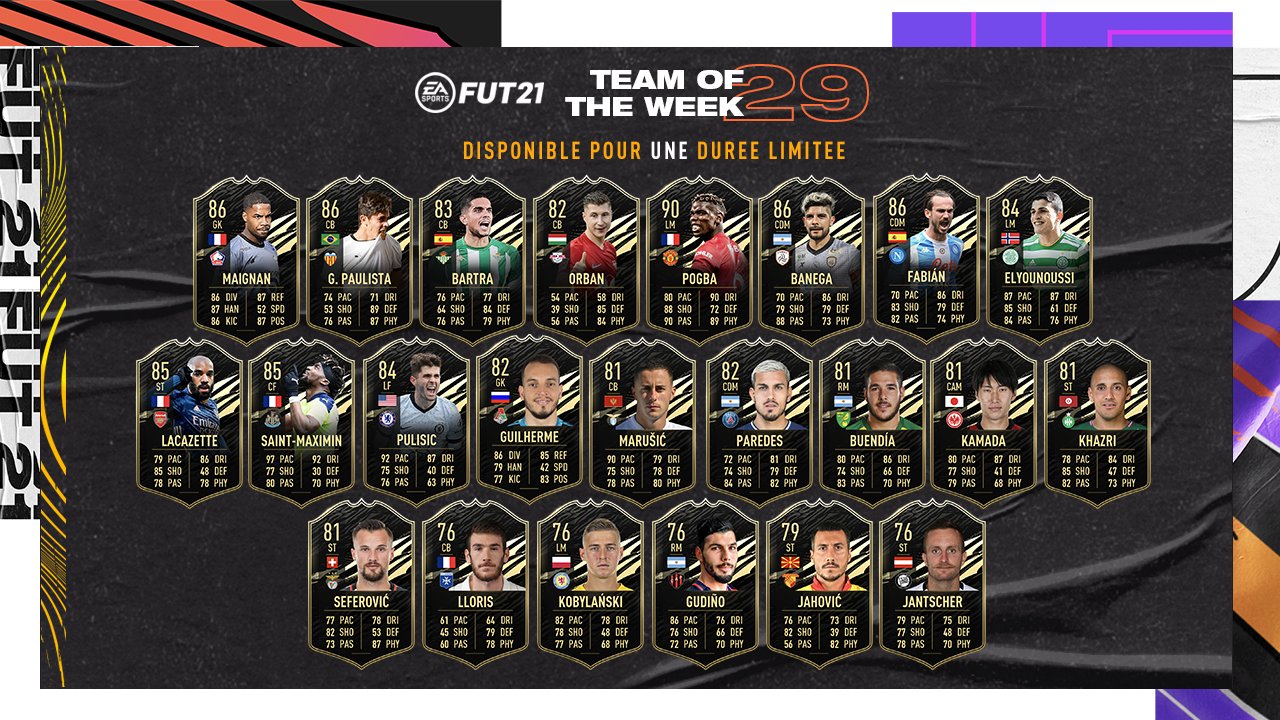 FIFA 21 Ultimate Team - Team of the Week 29