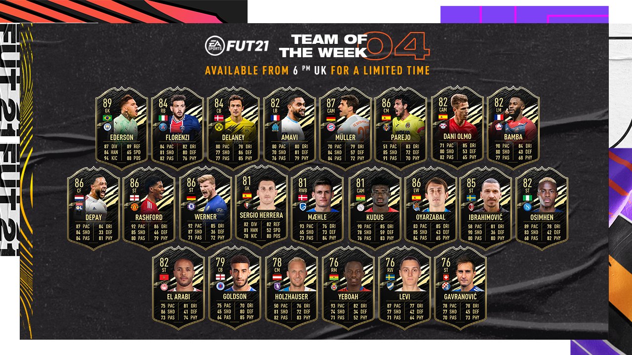 FIFA 21 Team of the Week 4 (TOTW 4)