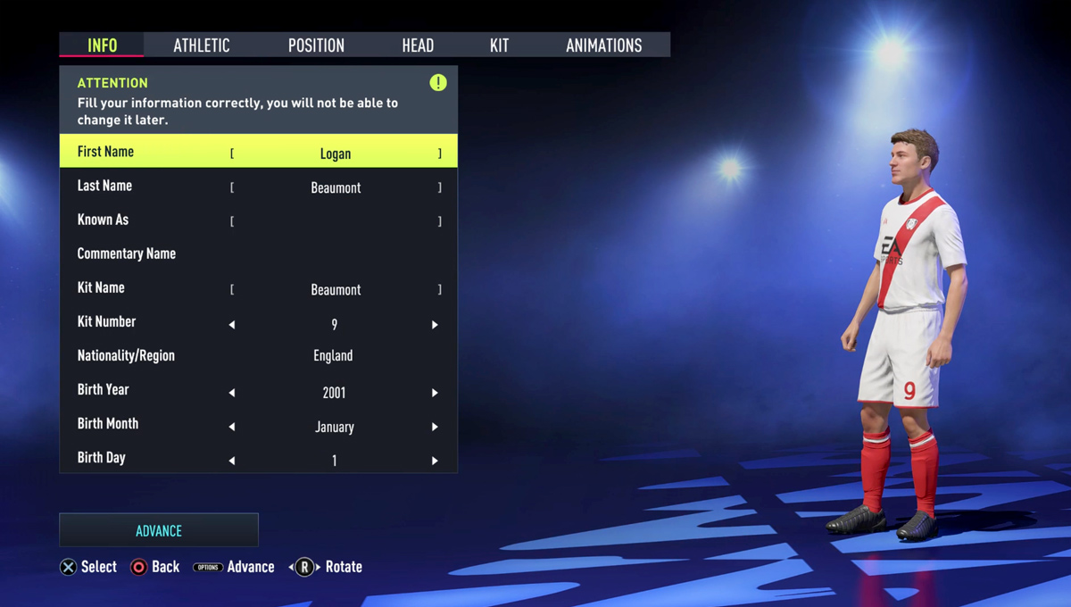 Edit Career Mode Player - FIFA 22
