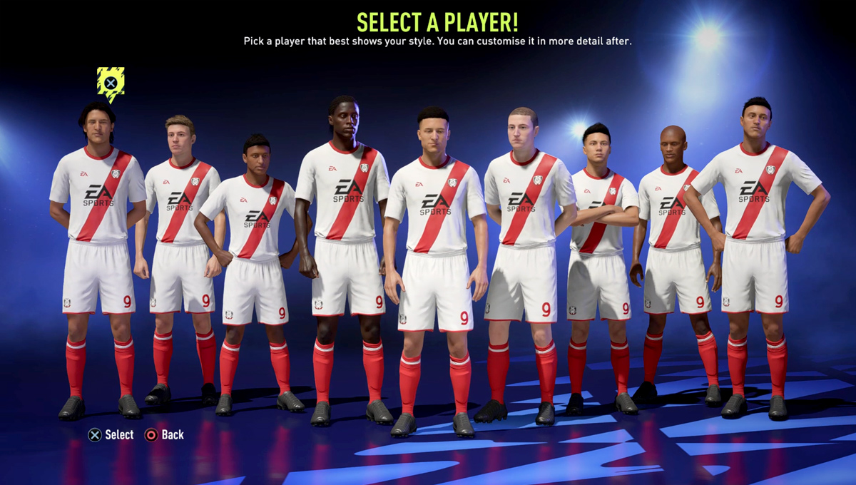 Select a Player - FIFA 22 Career