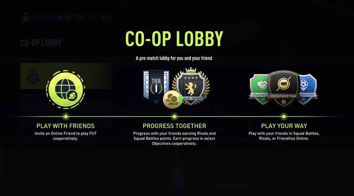 FUT Co-op Lobby