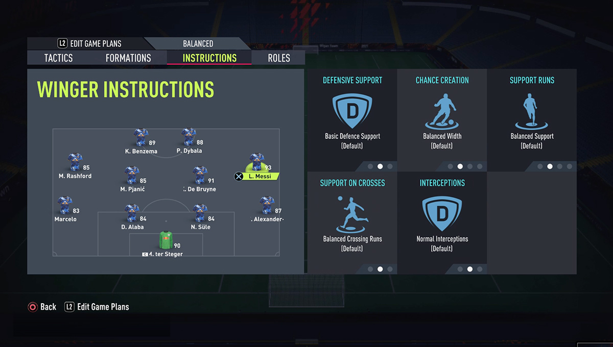 Player Instructions in FIFA 22
