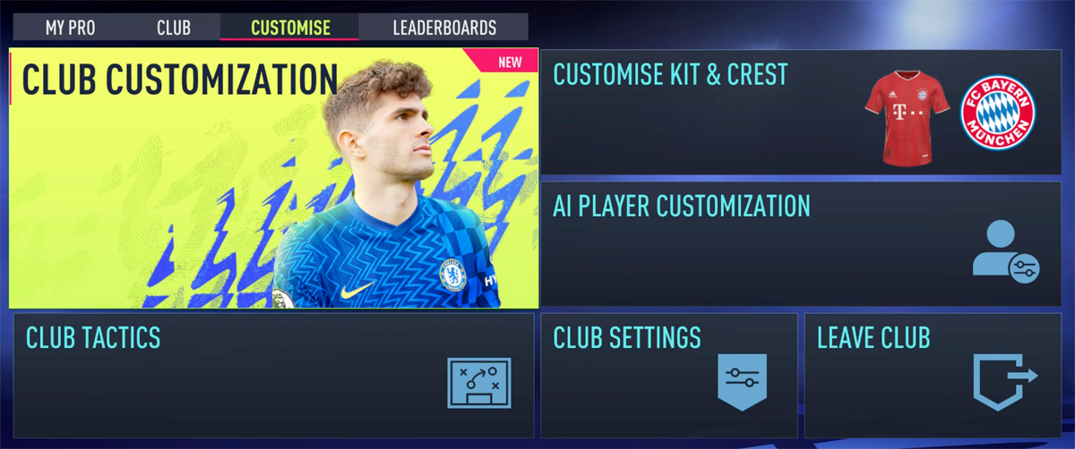 Club Customization