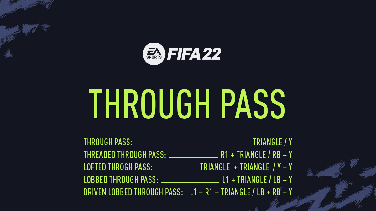 FIFA 22 Through Pass (Threaded Through Pass, Lofted Through Pass & Driven Lobbed Through Pass)