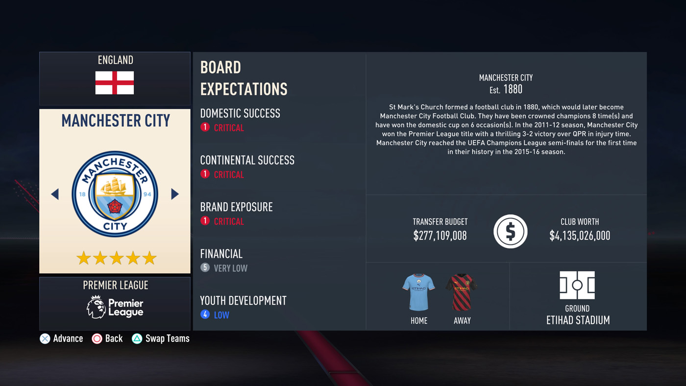 Select Club - FIFA 23 Career