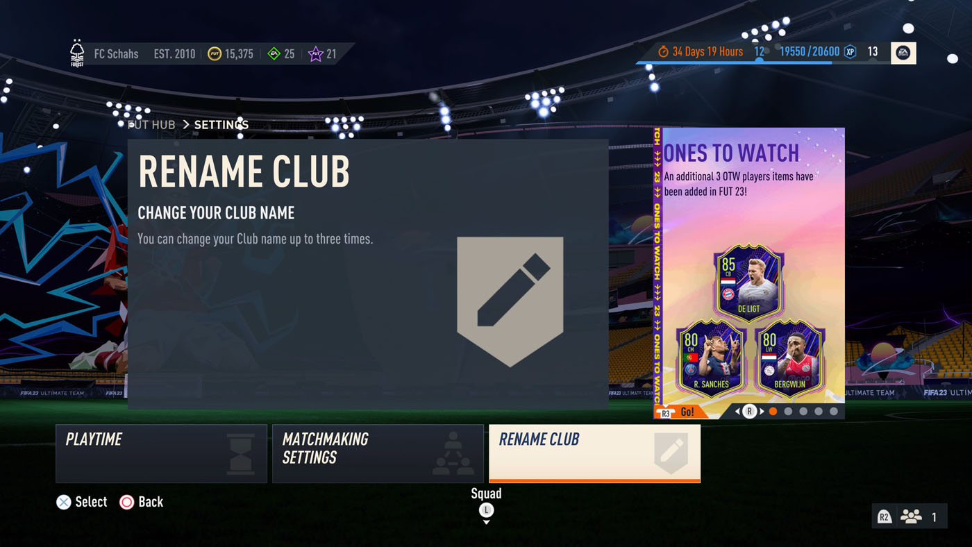 FIFA 23 guide: How to change your club name in Ultimate Team?