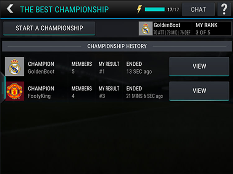 FIFA Mobile Accessing League Championships