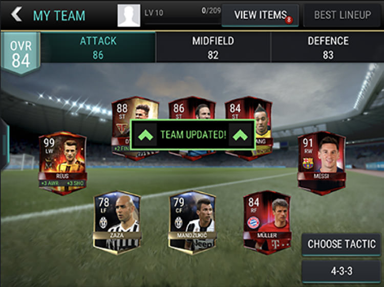 FIFA Mobile Best Lineup