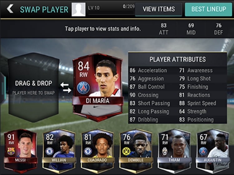 FIFA Mobile Swap Players