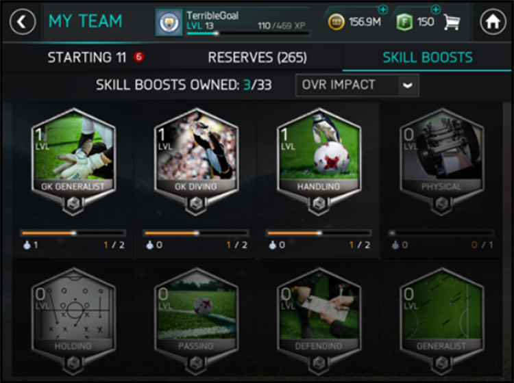 Skills boosts in FIFA Mobile