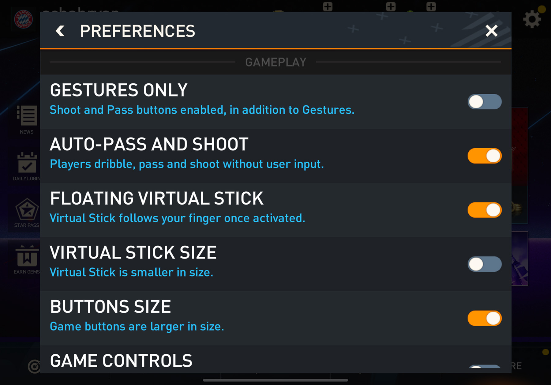 FIFA Mobile Controls