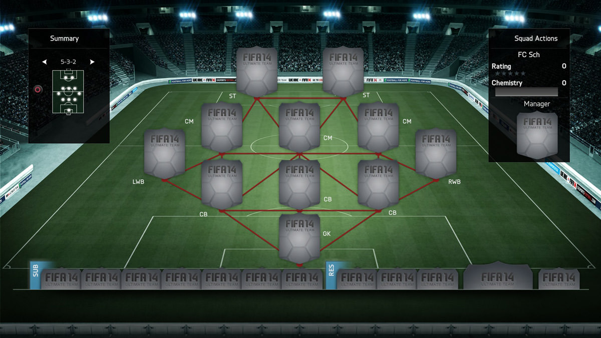FIFA 14 Formation 5-3-2