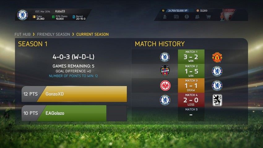 EA SPORTS launch FUT Web App for FIFA 15