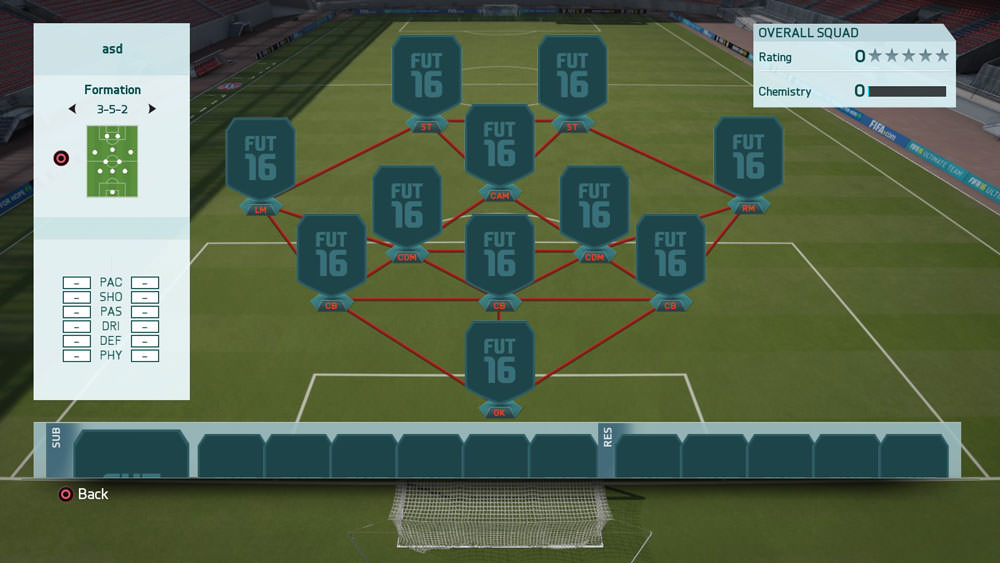 FIFA 16 Formation 3-5-2