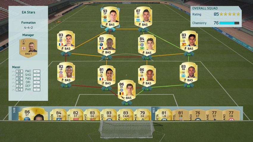 FUT 16 User-Interface