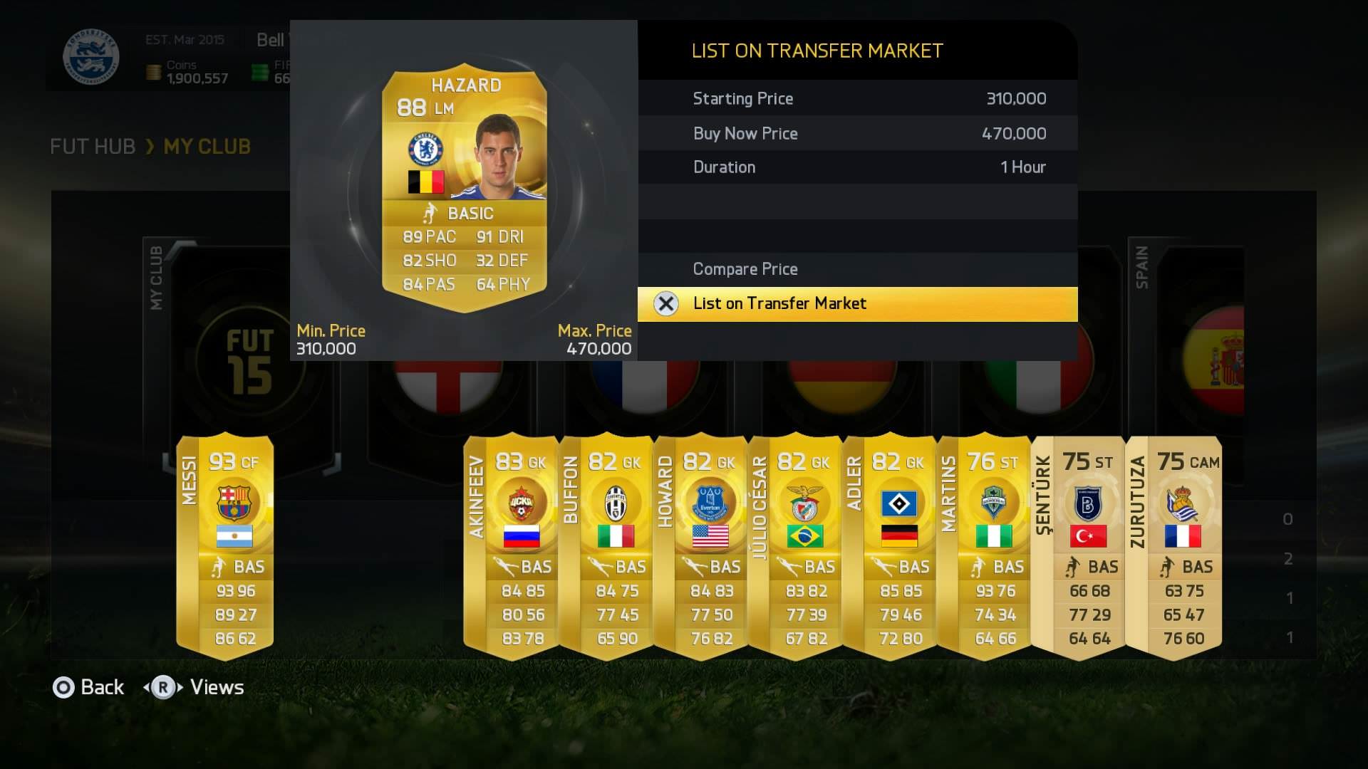 FUT Price Ranges