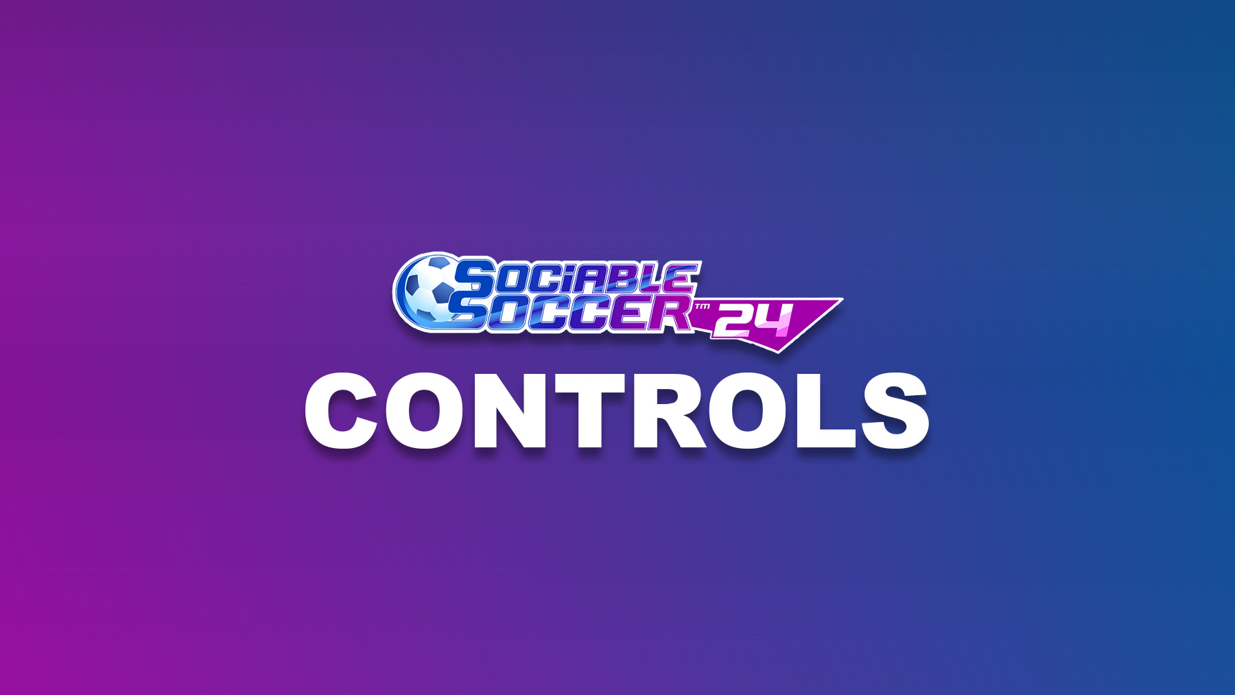Controls and buttons guide for Sociable Soccer 24 video-game (PS, Xbox and PC).